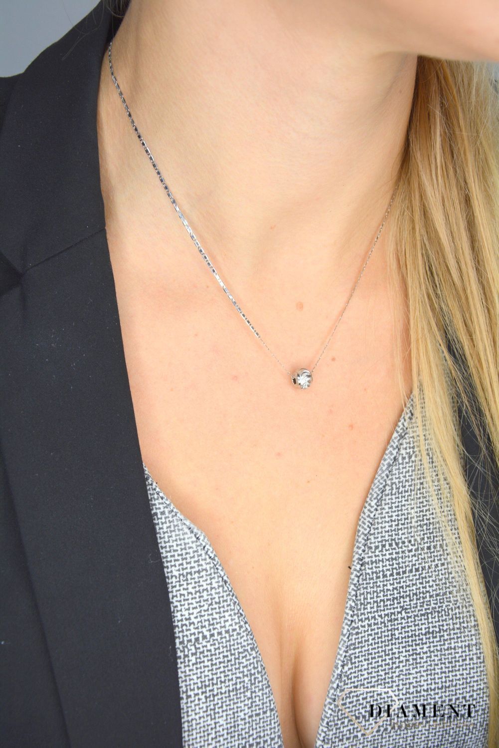 Złoty łańcuszek 585 Białe złoto o szerokości 1,5 mm OUŁ000000-089 585 1,5mm.jpg